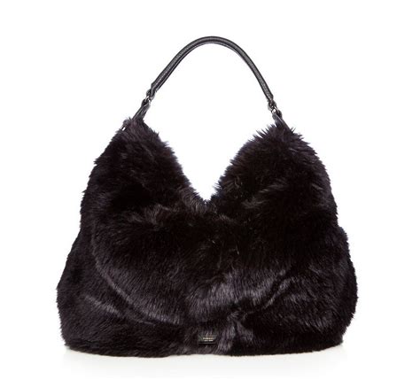 fake fur shoulder bag|GIORGIO ARMANI Faux fur shoulder bag .